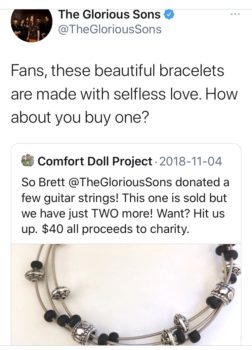 The Glorious Sons comfort doll project