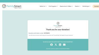 Family Smart donation receipt comfort doll project papa roach